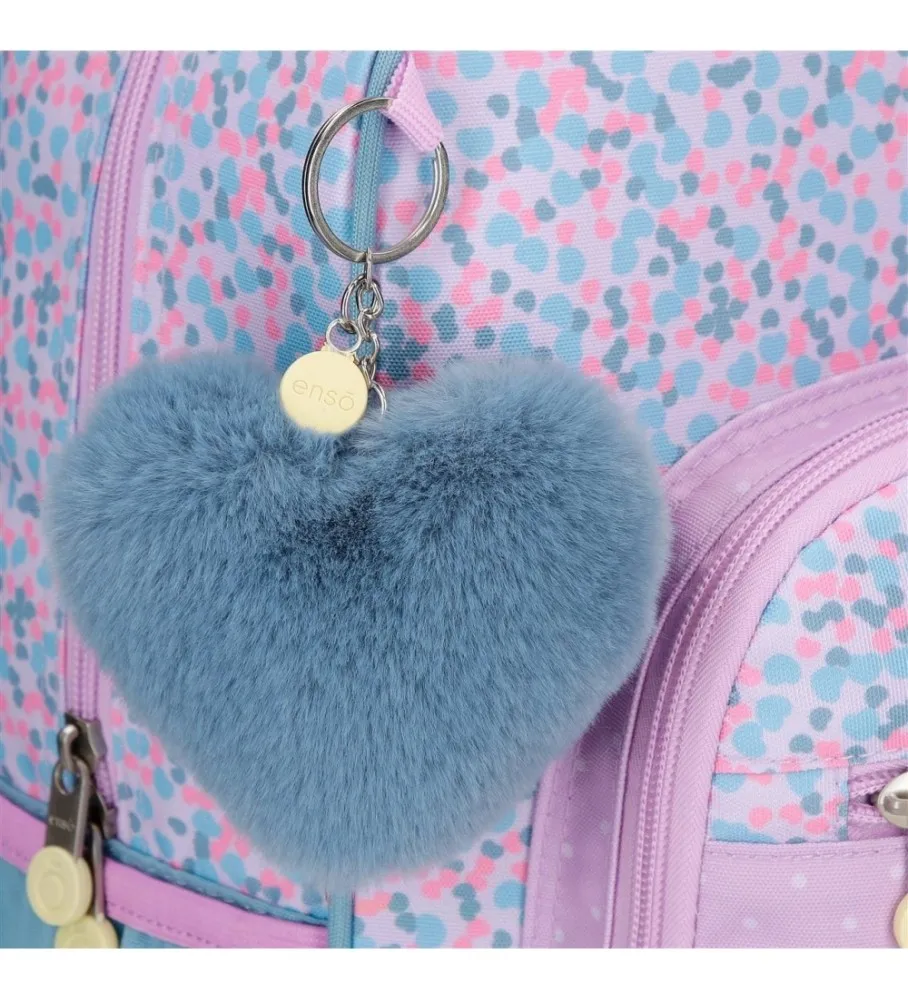 MOCHILA ENSO CUTE GIRL DOBLE COMPARTIMENTO LILA 32X44X17CM